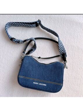 Marc Jacobs Denim Drifter Convertible Shoulder Bag Blue OS